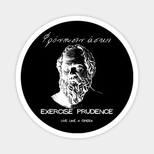 Exercise prudence and live like a Greek ,apparel hoodie sticker coffee mug gift for everyone Magnet